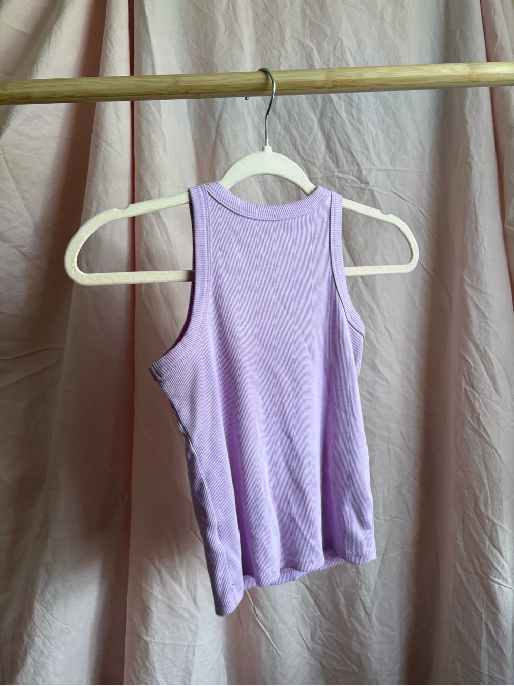 Soft Lavender Ribbed Tank - Picture 4 of 5